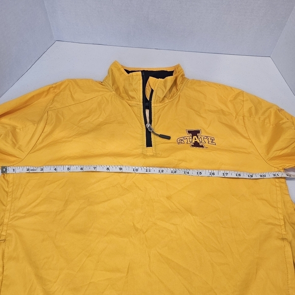 Iowa State University Half Zip pullover Men's Size Medium Yellow Windbreaker - Picture 11 of 11